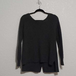 Soft Surroundings Women's Label Noir Gray Cashmere Sweater Size S